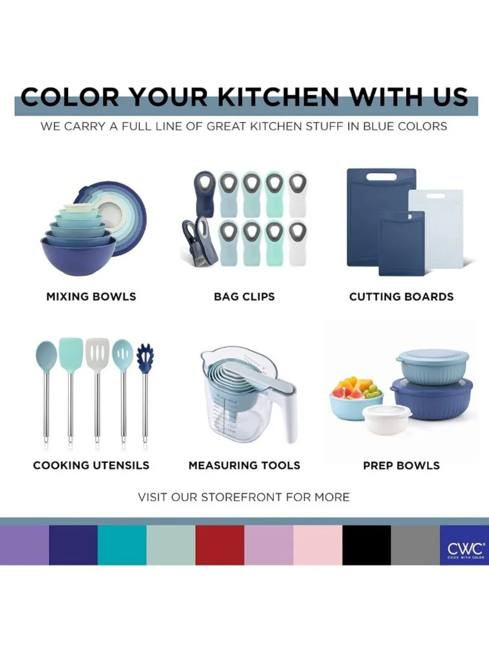 Colorful 12-Piece Nesting Mixing Bowls Set with Lids - Microwave Safe Prep Bowls